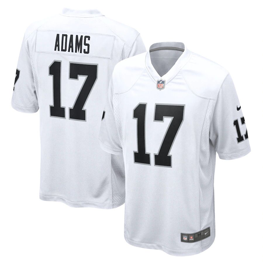 Men Las Vegas Raiders 17 Davante Adams Nike White Game NFL Jersey